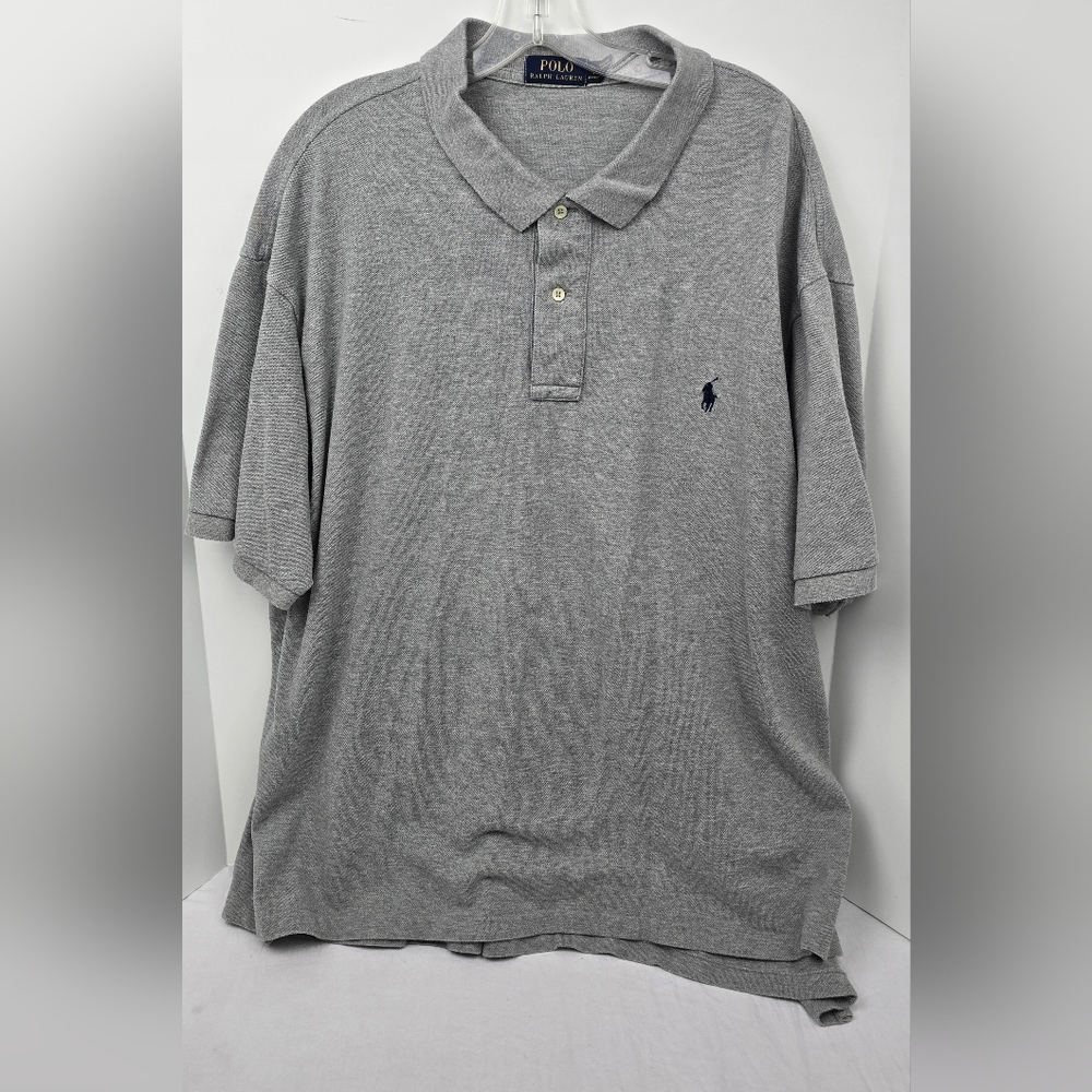 Polo Ralph Lauren Men's Short Sleeve Polo Golf Shirt  3XLB Big Gray